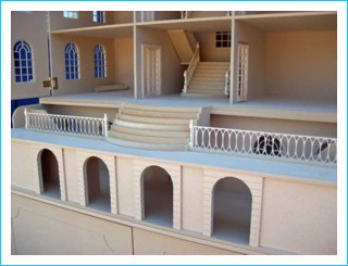 Ashthorpe Manor 1/12 th scale Dolls House stair and basement details