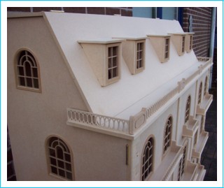 Ashthorpe Manor 1/12 th scale Dolls House Roof dormer window detail